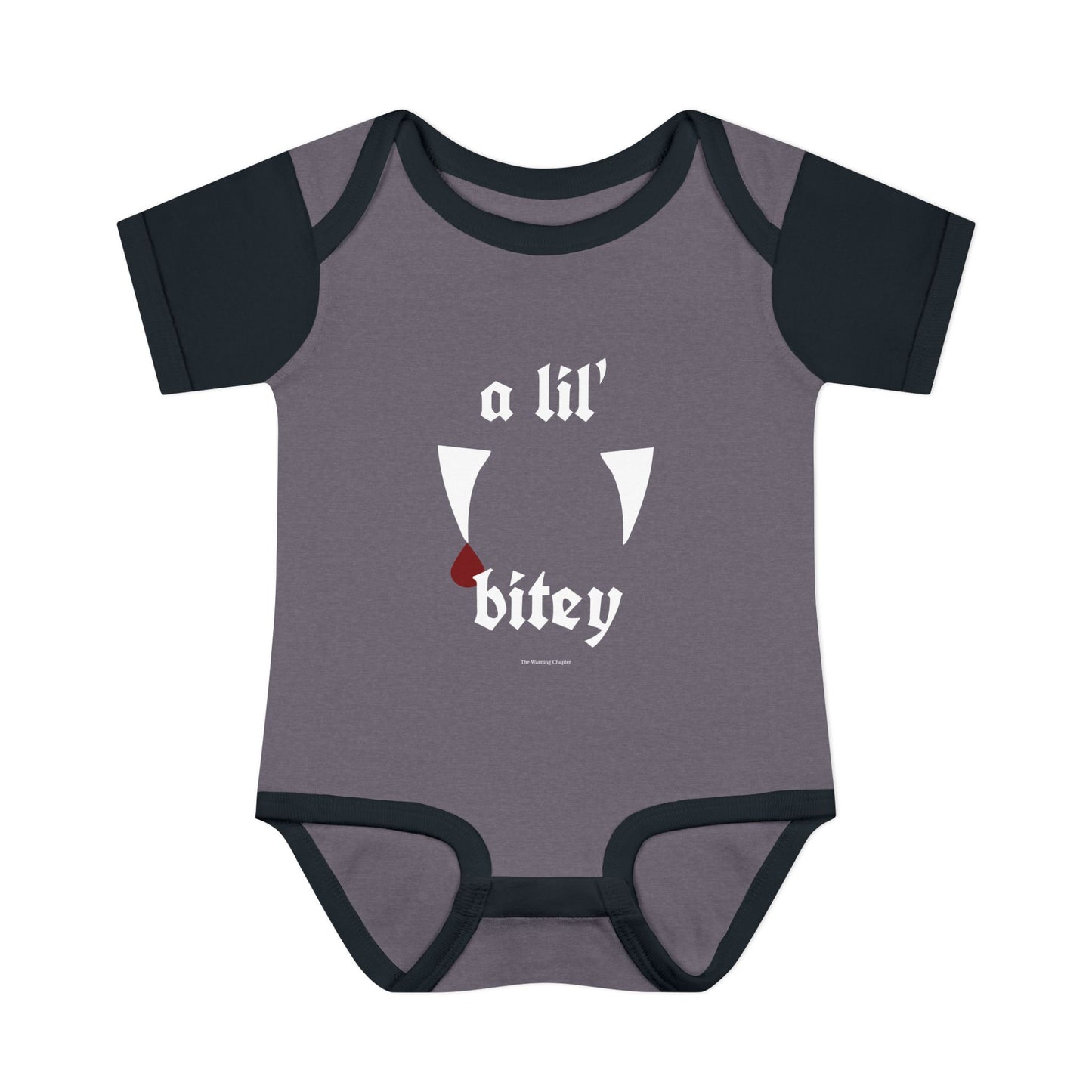 “a lil’ bitey” Vampire Fangs Baby Onesie Infant Baby Gift