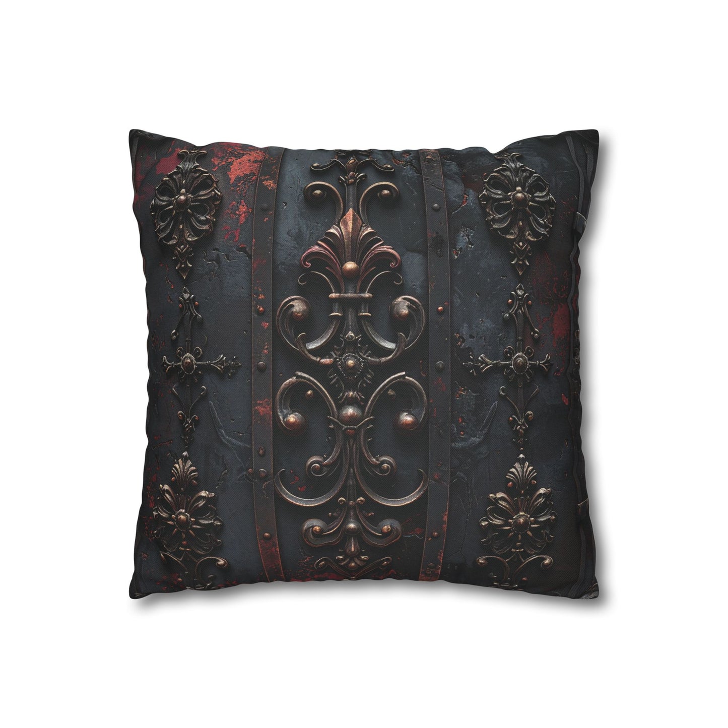 Dark Damask Gothic Throw Pillow Cover
