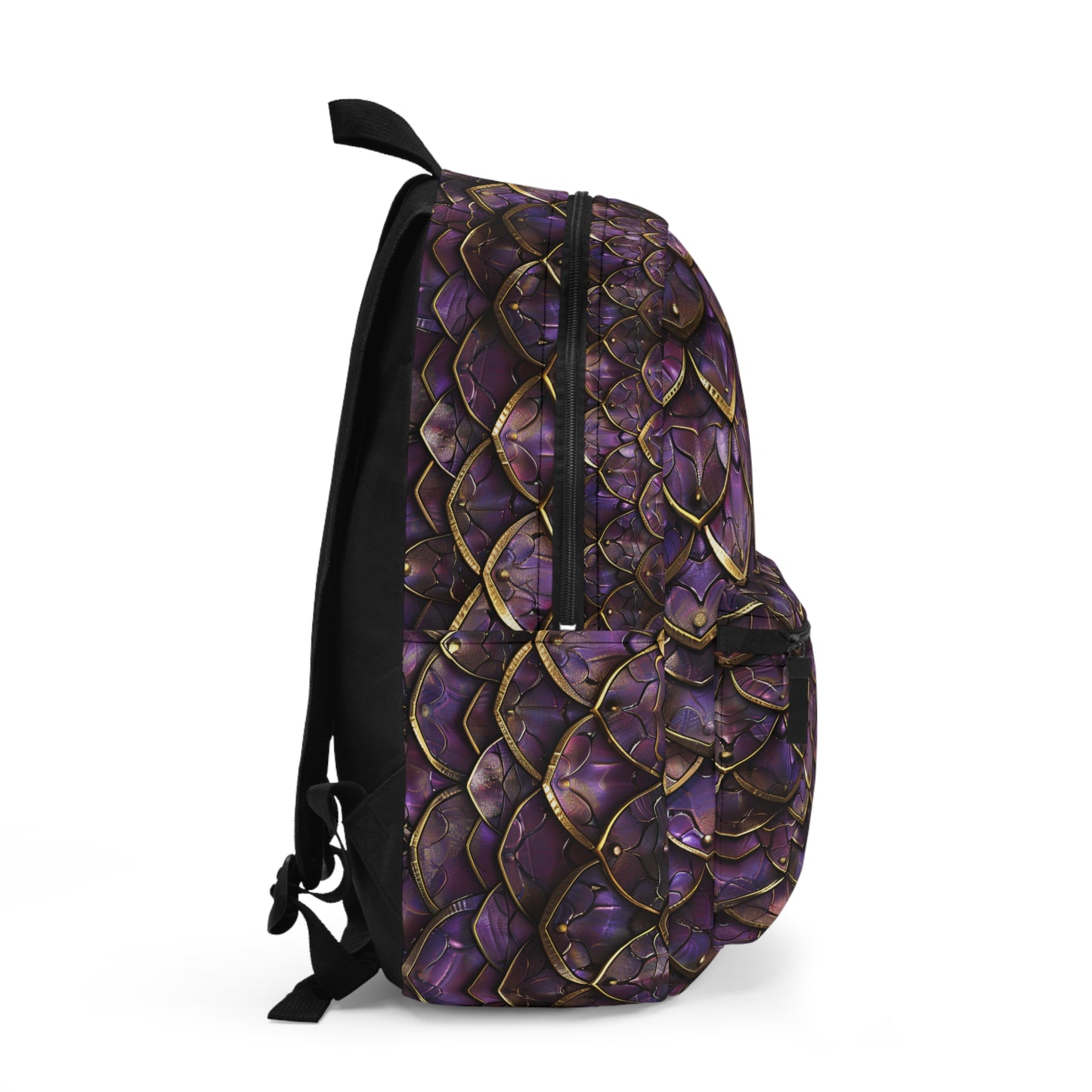 Purple Gold Fantasy Dragon Scale Backpack