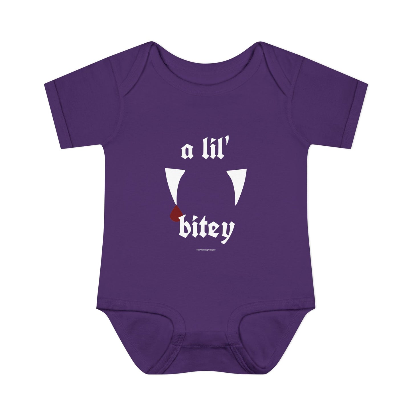 “a lil’ bitey” Vampire Fangs Baby Onesie Infant Baby Gift