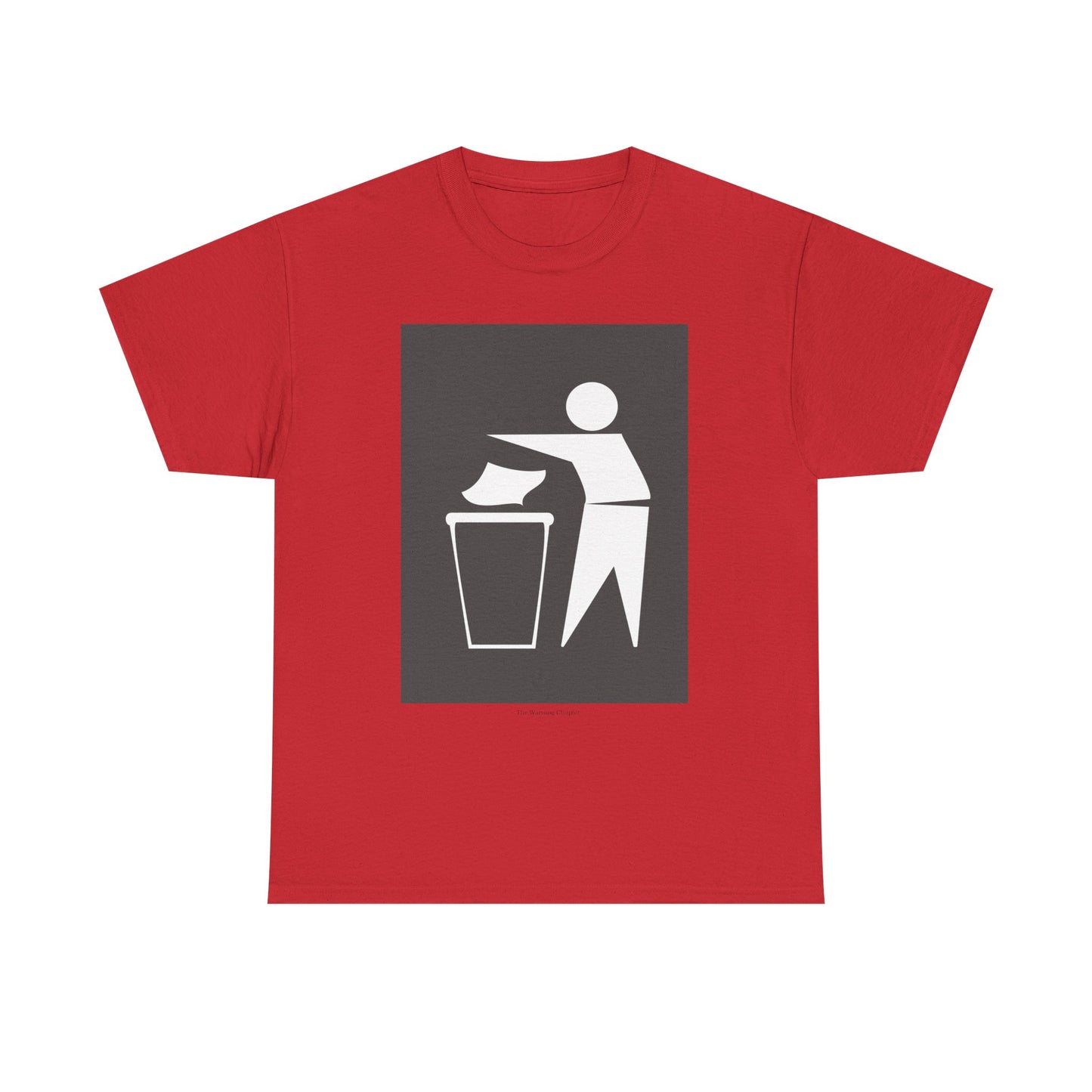Trash Disposal Icon Tee - Minimalist Recycling/Keep Clean Graphic T-Shirt