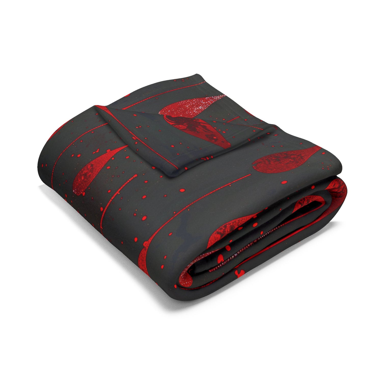 Gothic Red Drip Pattern Cozy Throw