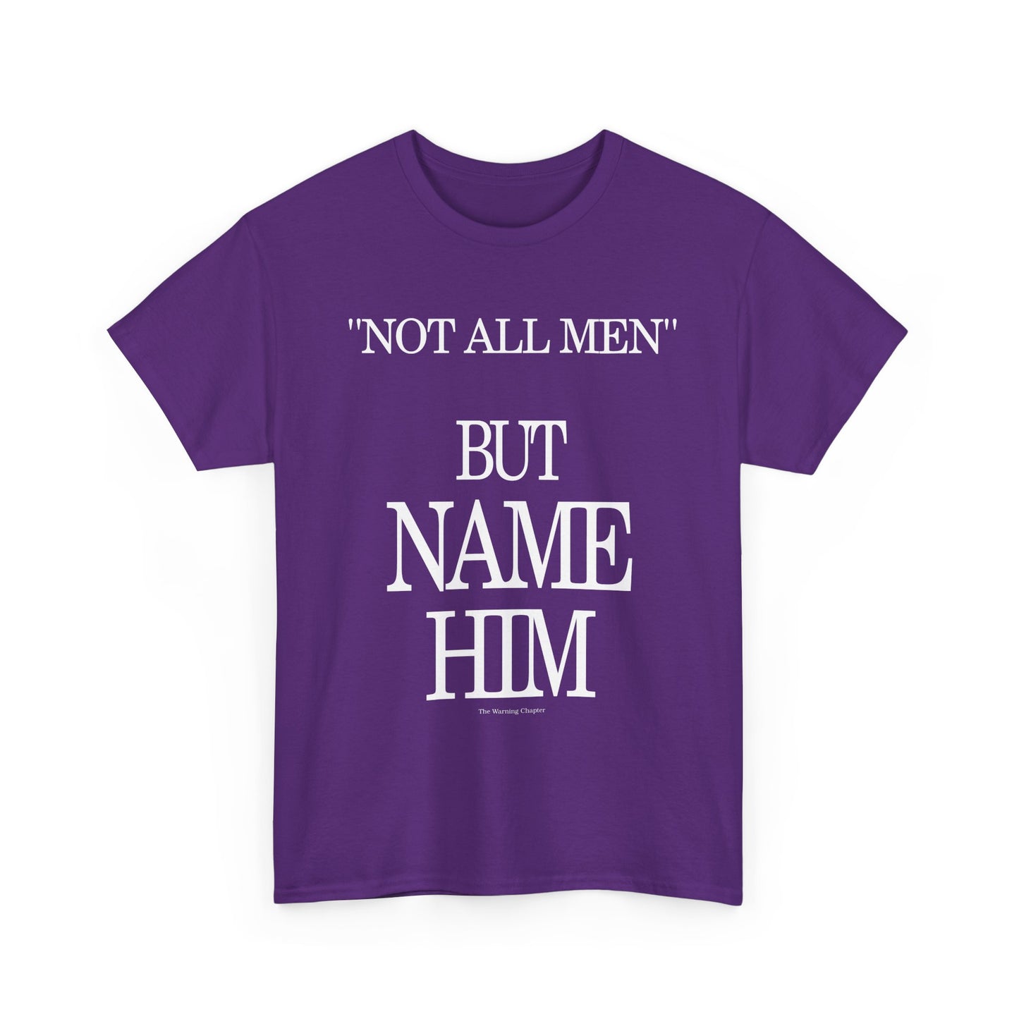 Graphic Tee — "Not All Men" But Name Him Statement Shirt