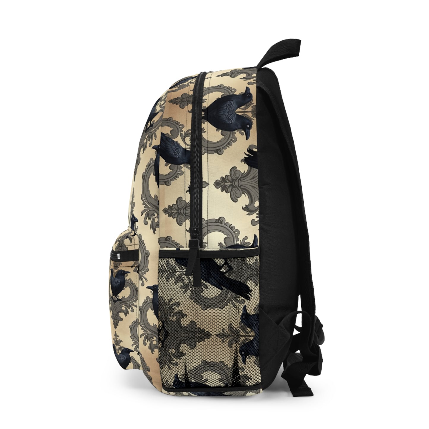 Gothic Raven Damask Backpack