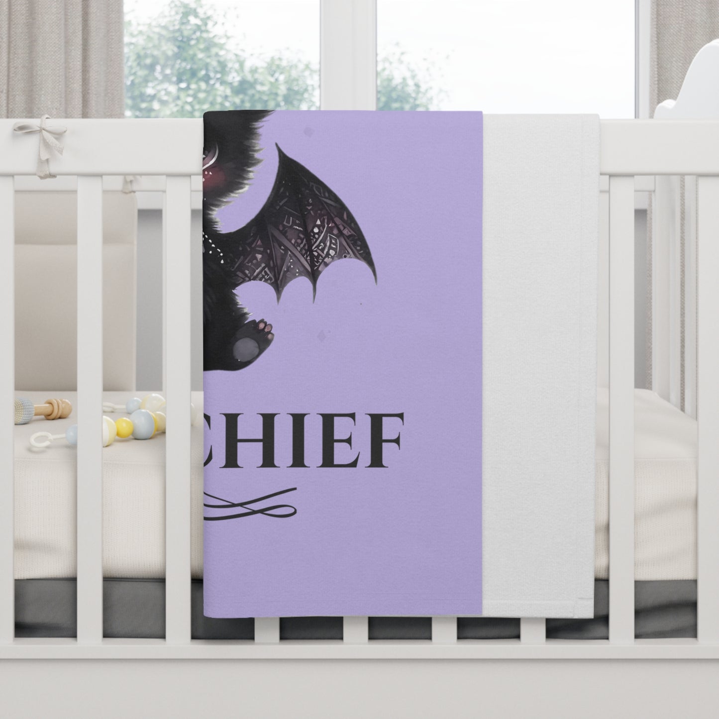 Soft Fleece Baby Blanket "Good Vampire with a pinch of Mischief"