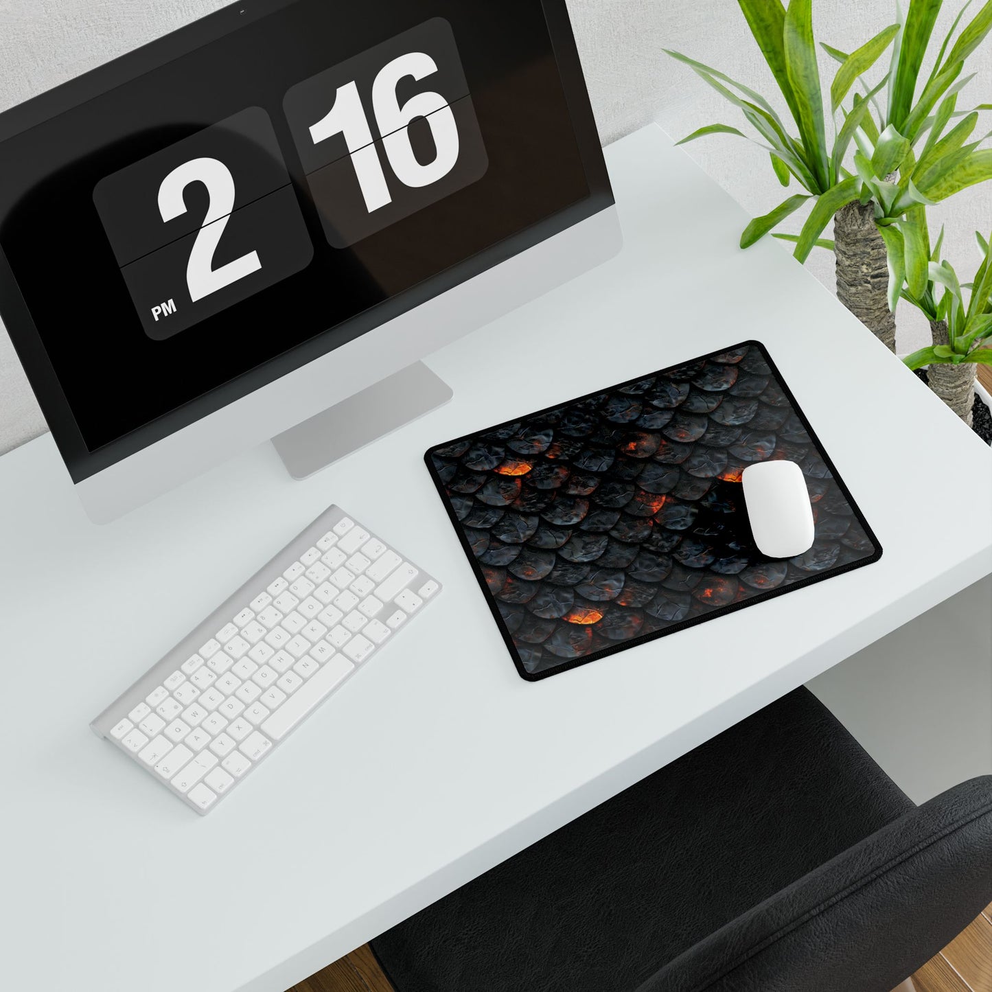 Dragon Lava Scale Desk Mat for Gaming or Work