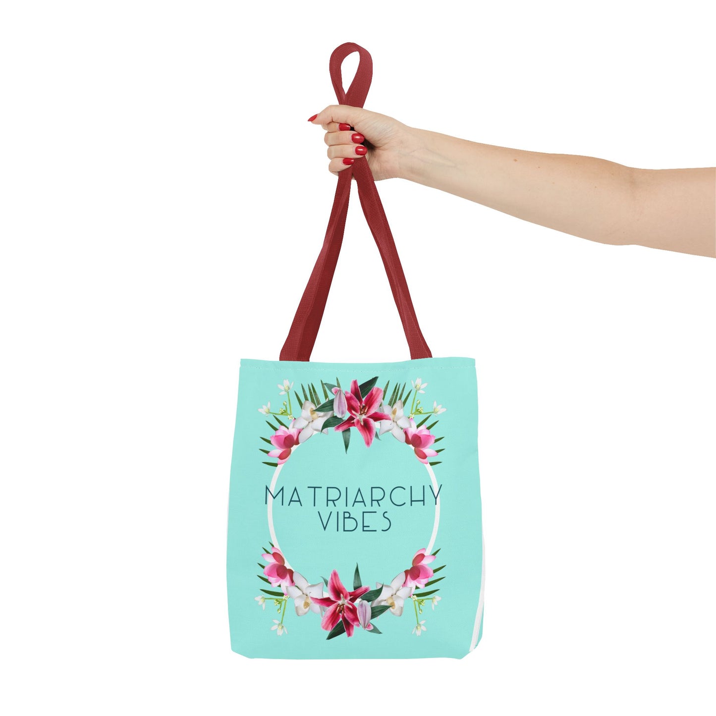 Matriarchy Vibes Floral Tote Bag – Feminist Statement Beach & Market Bag