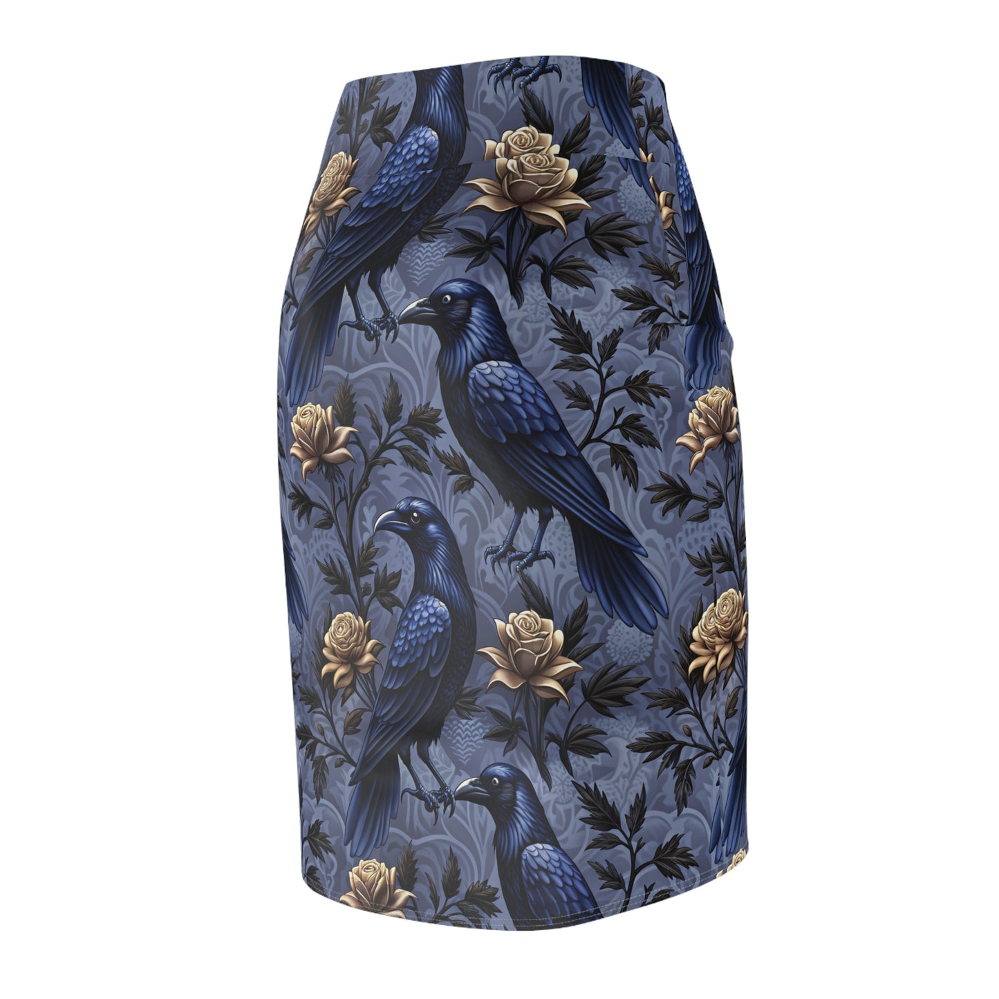 Women's Raven Print Pencil Skirt