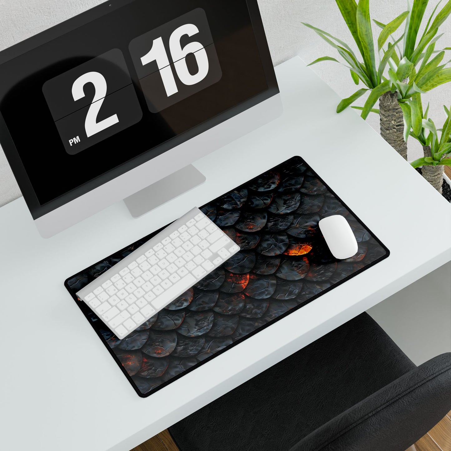 Dragon Lava Scale Desk Mat for Gaming or Work
