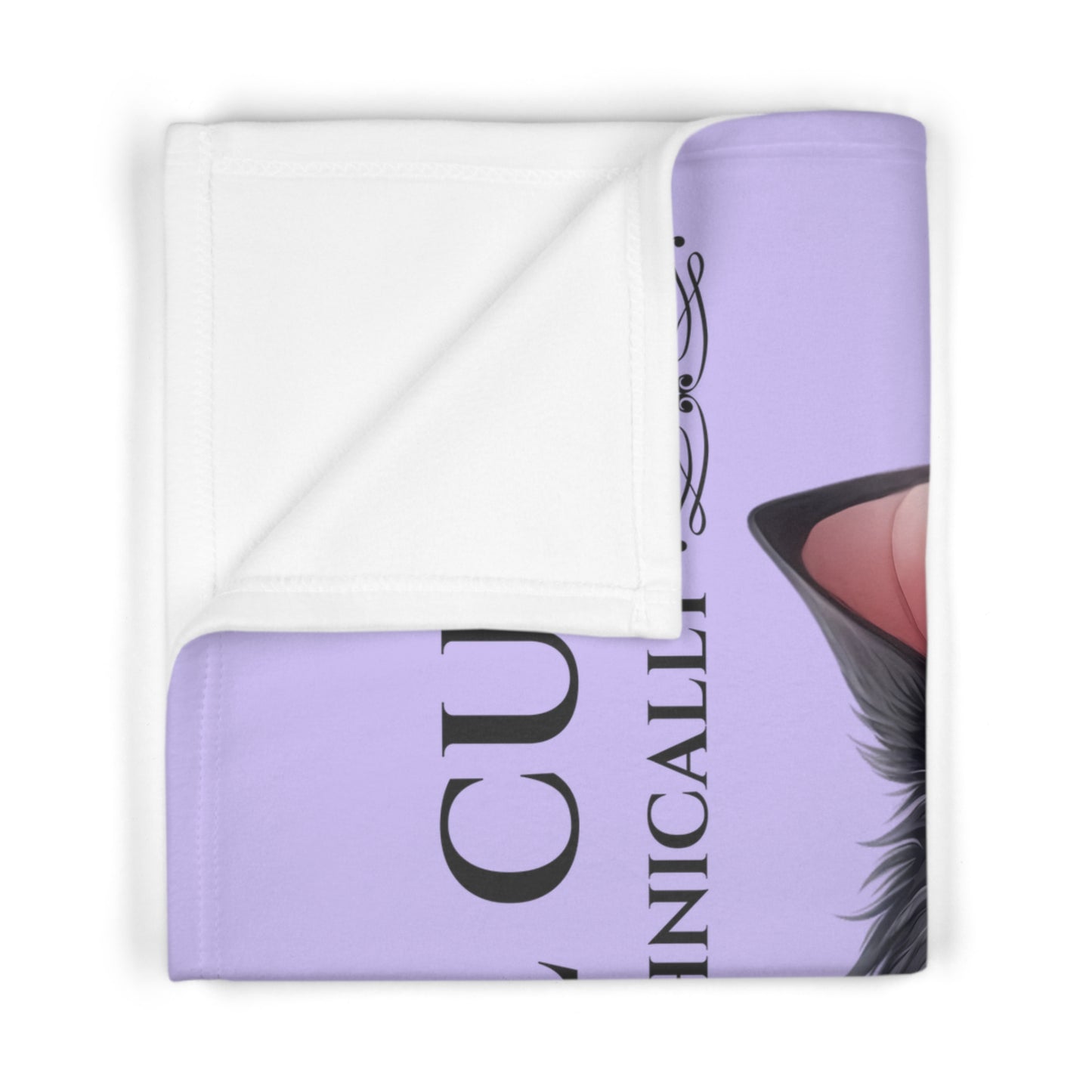Soft Fleece Baby Blanket "A real cutie but technically a vampire"