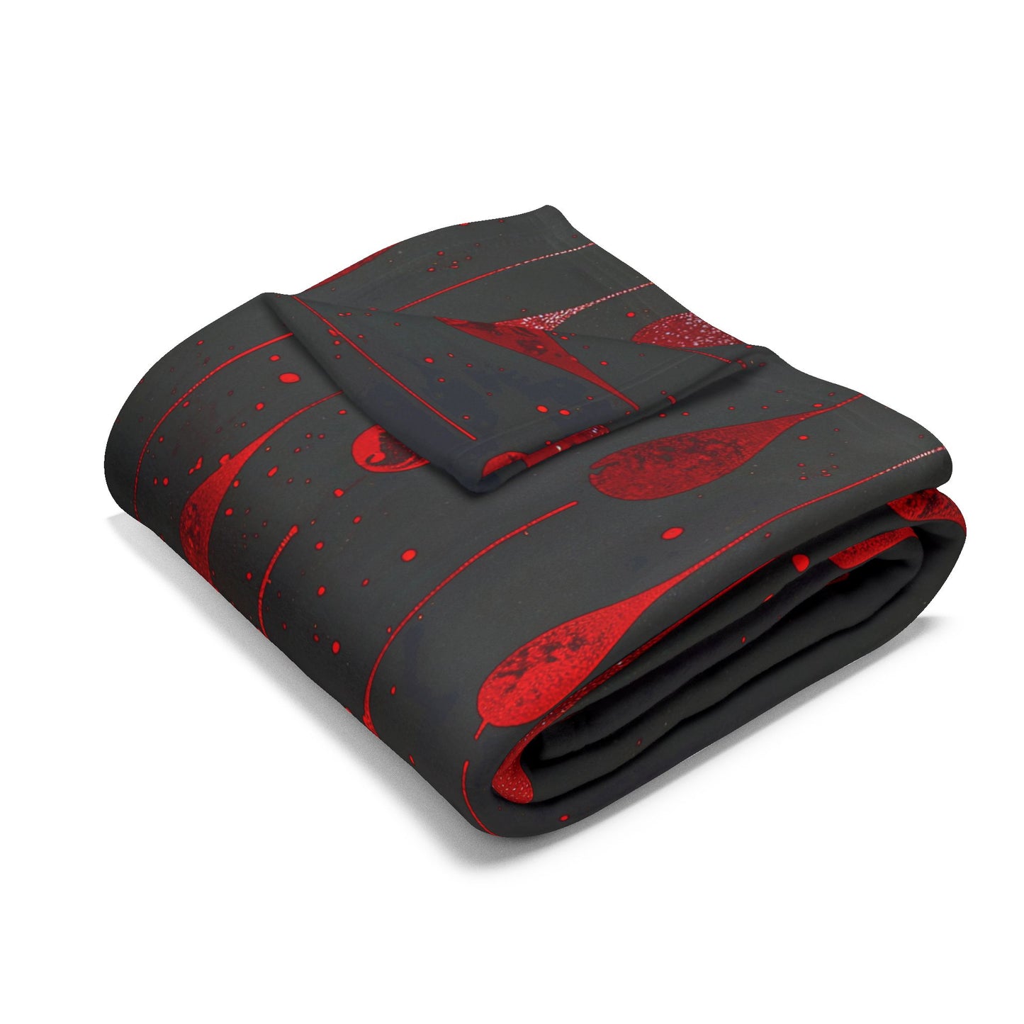 Gothic Red Drip Pattern Cozy Throw