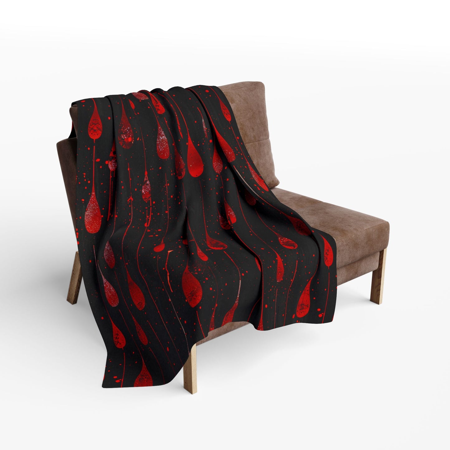 Gothic Red Drip Pattern Cozy Throw
