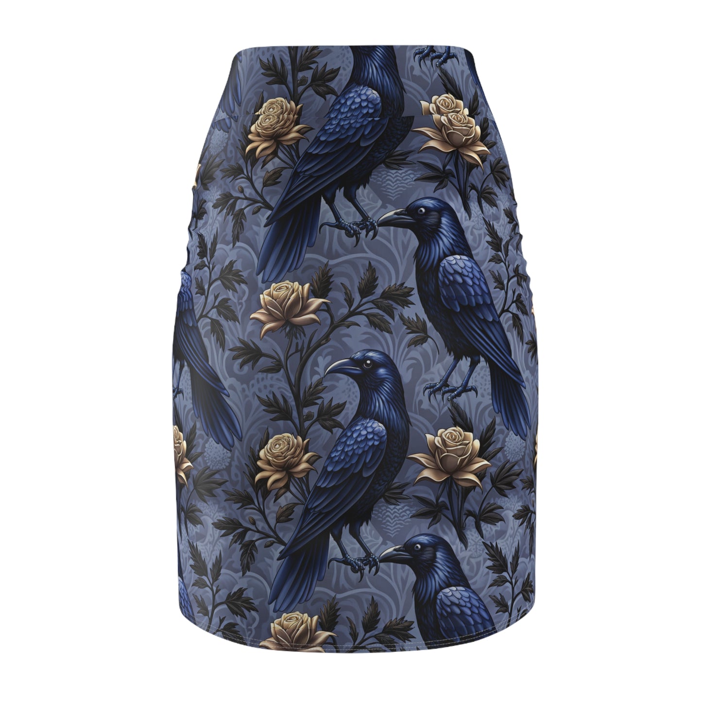 Women's Raven Print Pencil Skirt