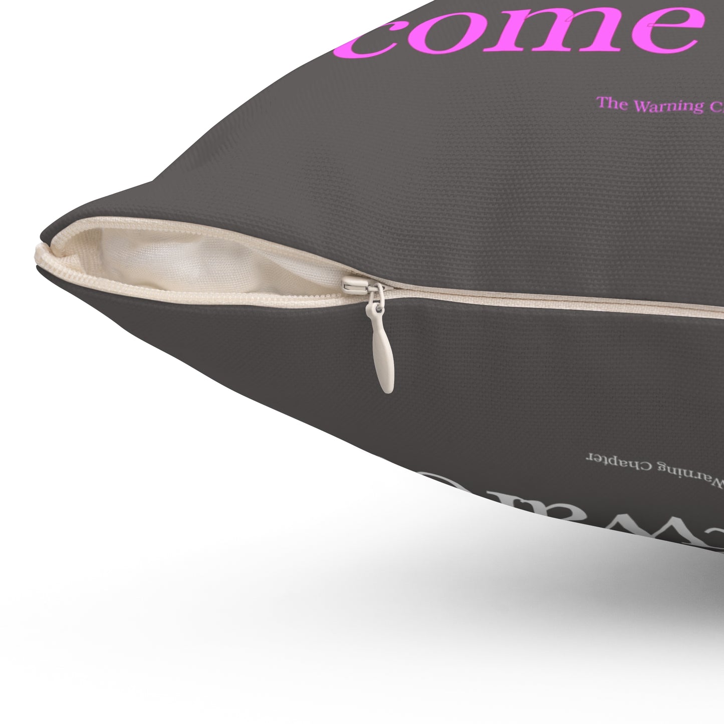 Quote Throw Pillow — 'Anxiety is just threat detection...' Grey Decorative Cushion
