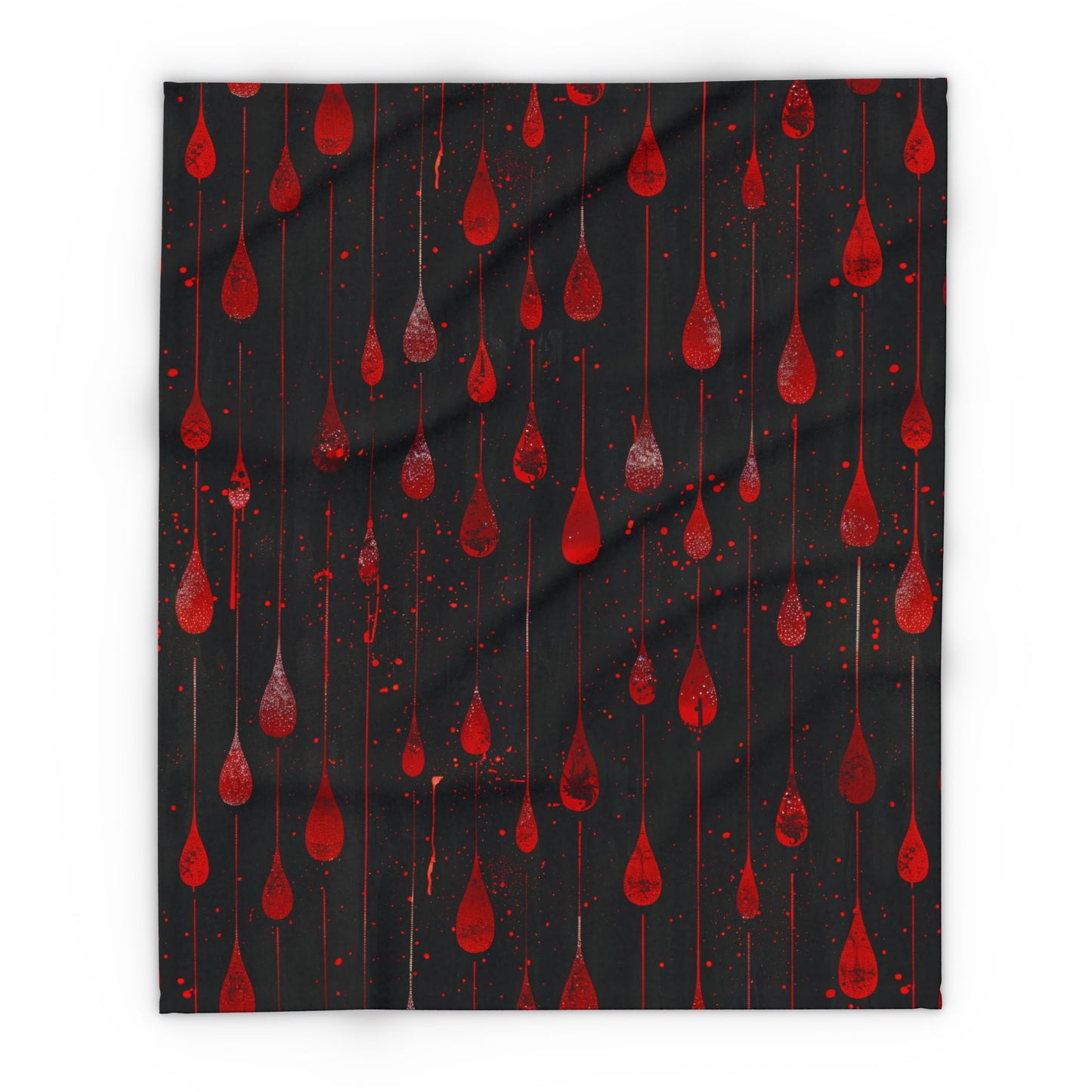 Gothic Red Drip Pattern Cozy Throw