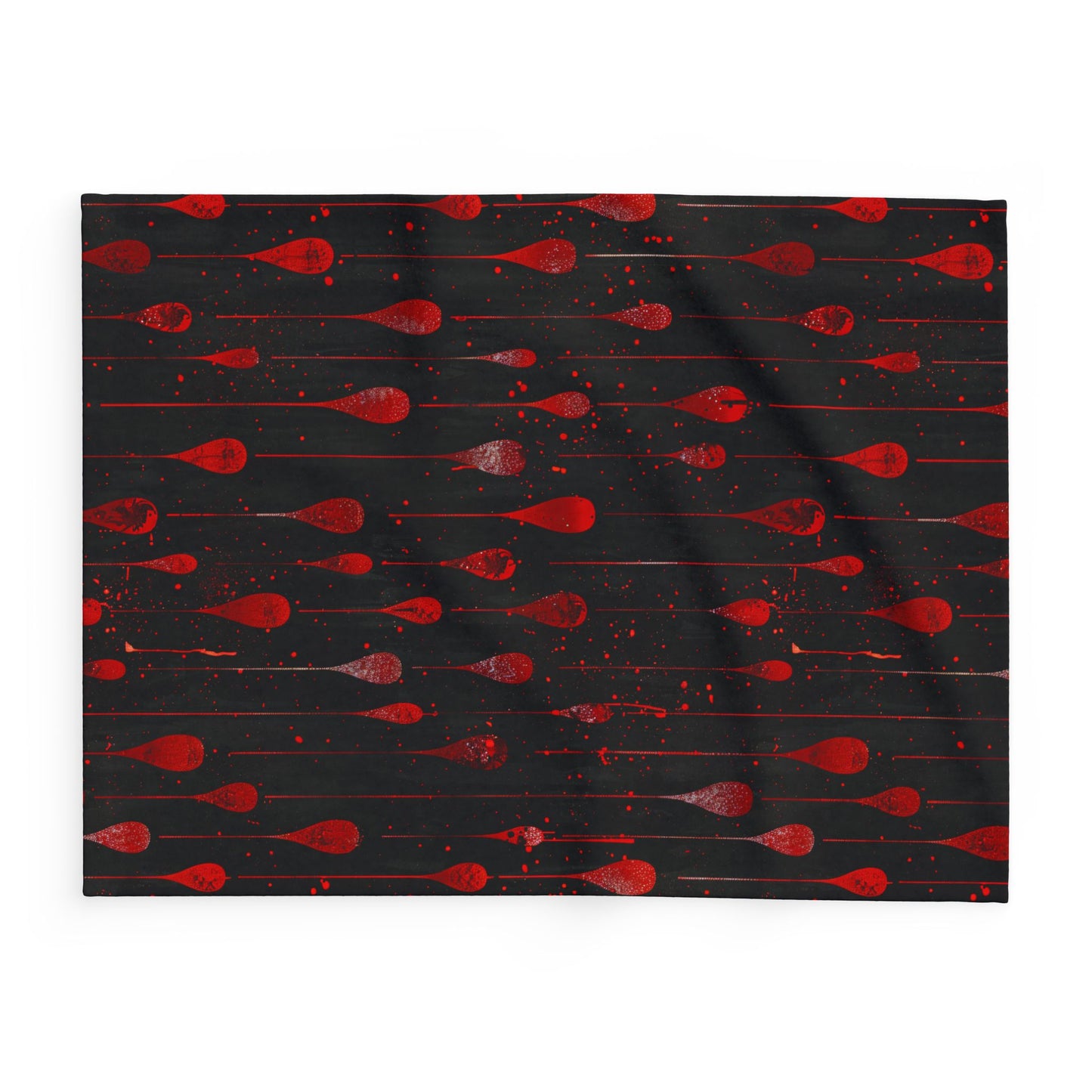 Gothic Red Drip Pattern Cozy Throw