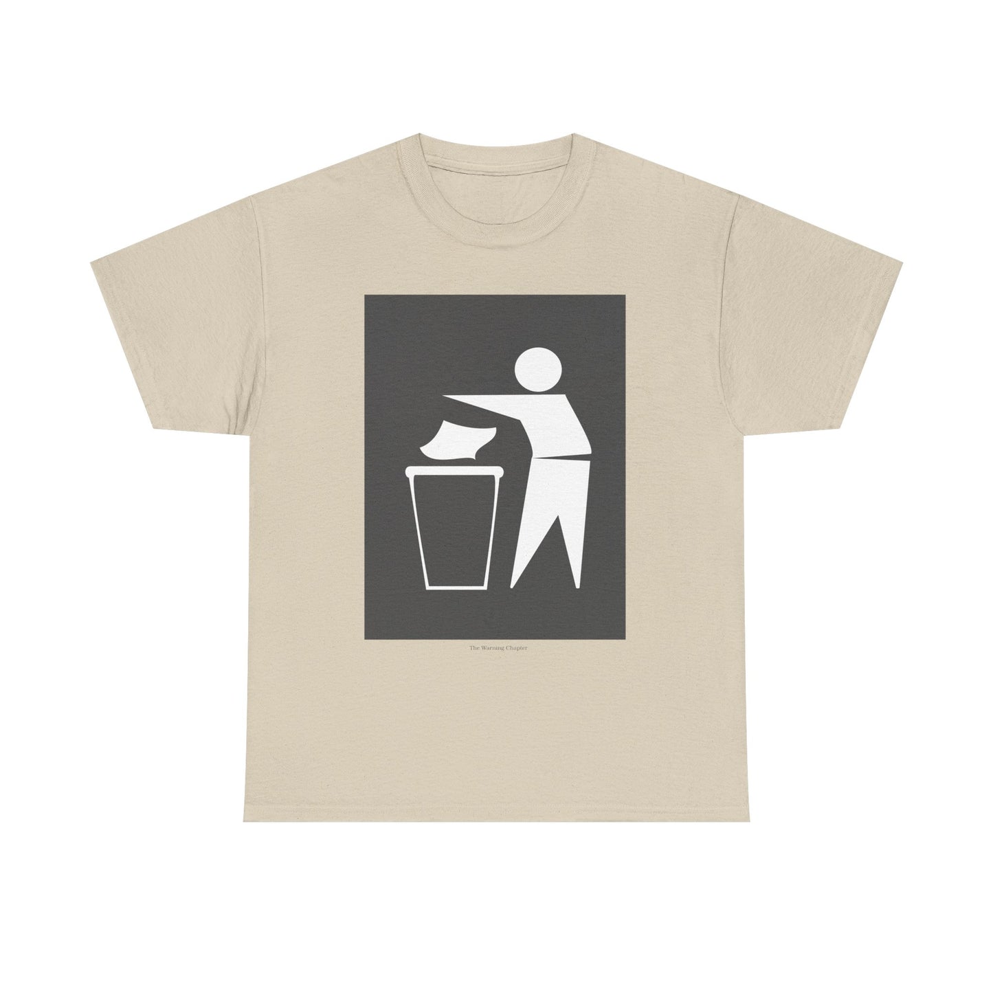 Trash Disposal Icon Tee - Minimalist Recycling/Keep Clean Graphic T-Shirt