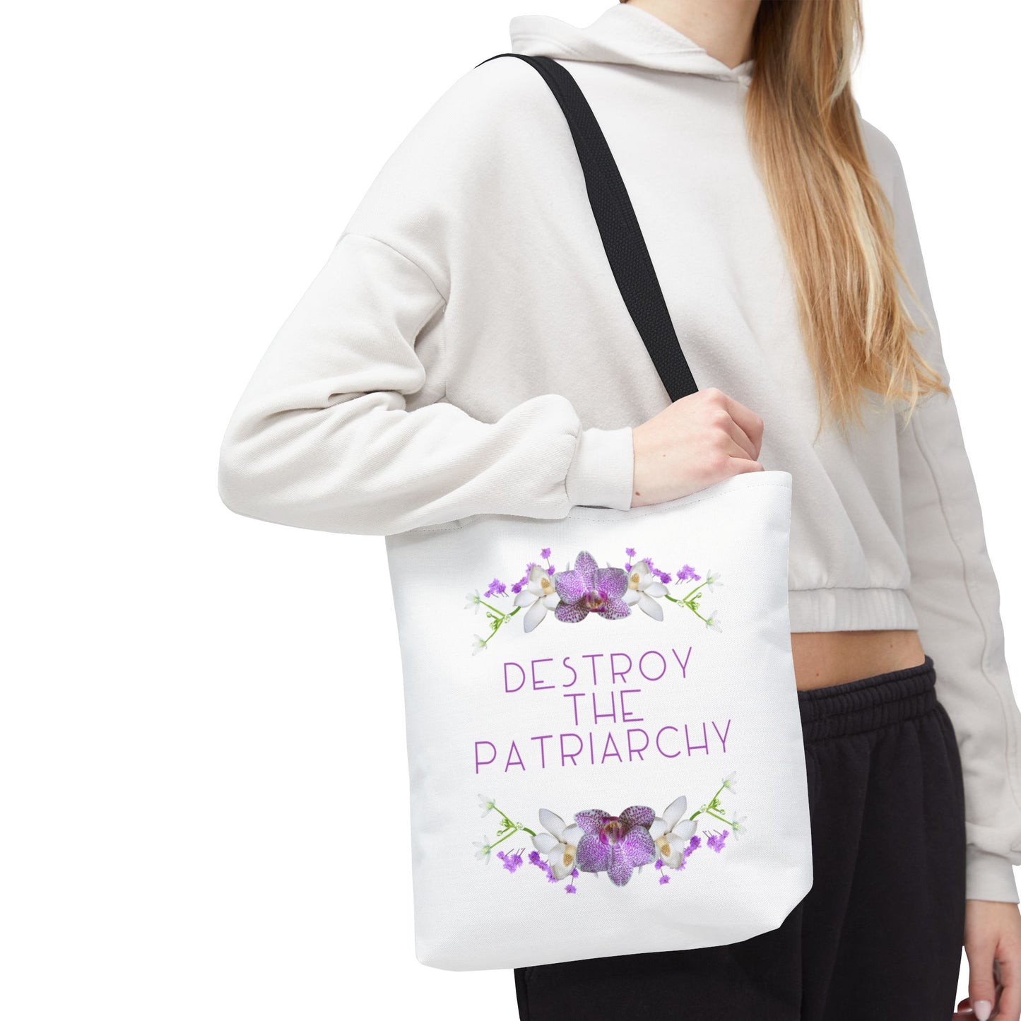 Destroy the Patriarchy Floral Tote