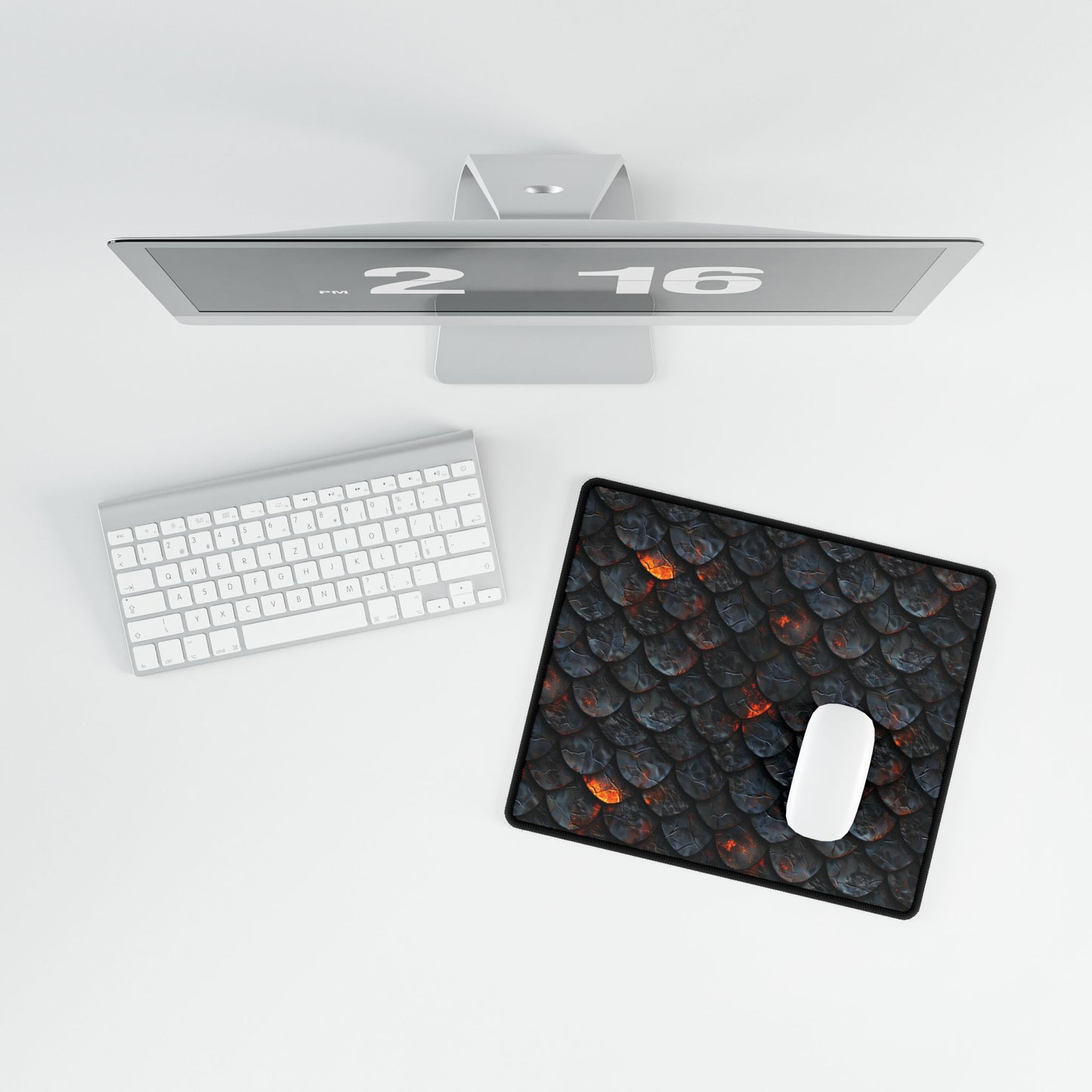 Dragon Lava Scale Desk Mat for Gaming or Work