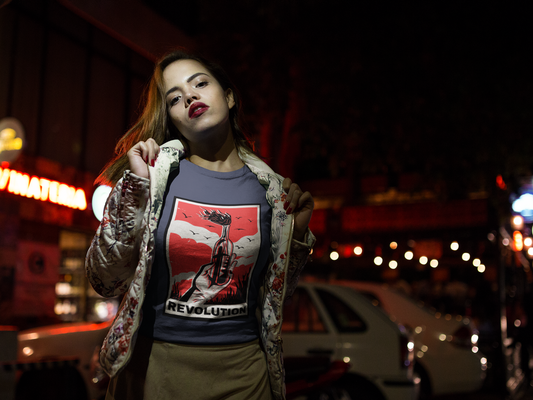 Revolution Graphic Tee — Bold Red Protest Art T-Shirt